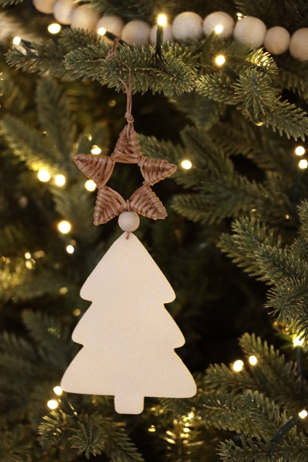 Rattan Christmas Tree Ornament