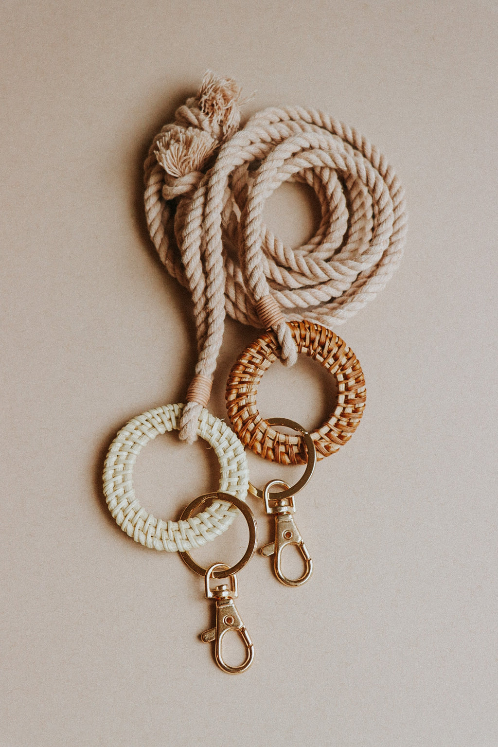 NEW COLORS Rattan Keychain Lanyards