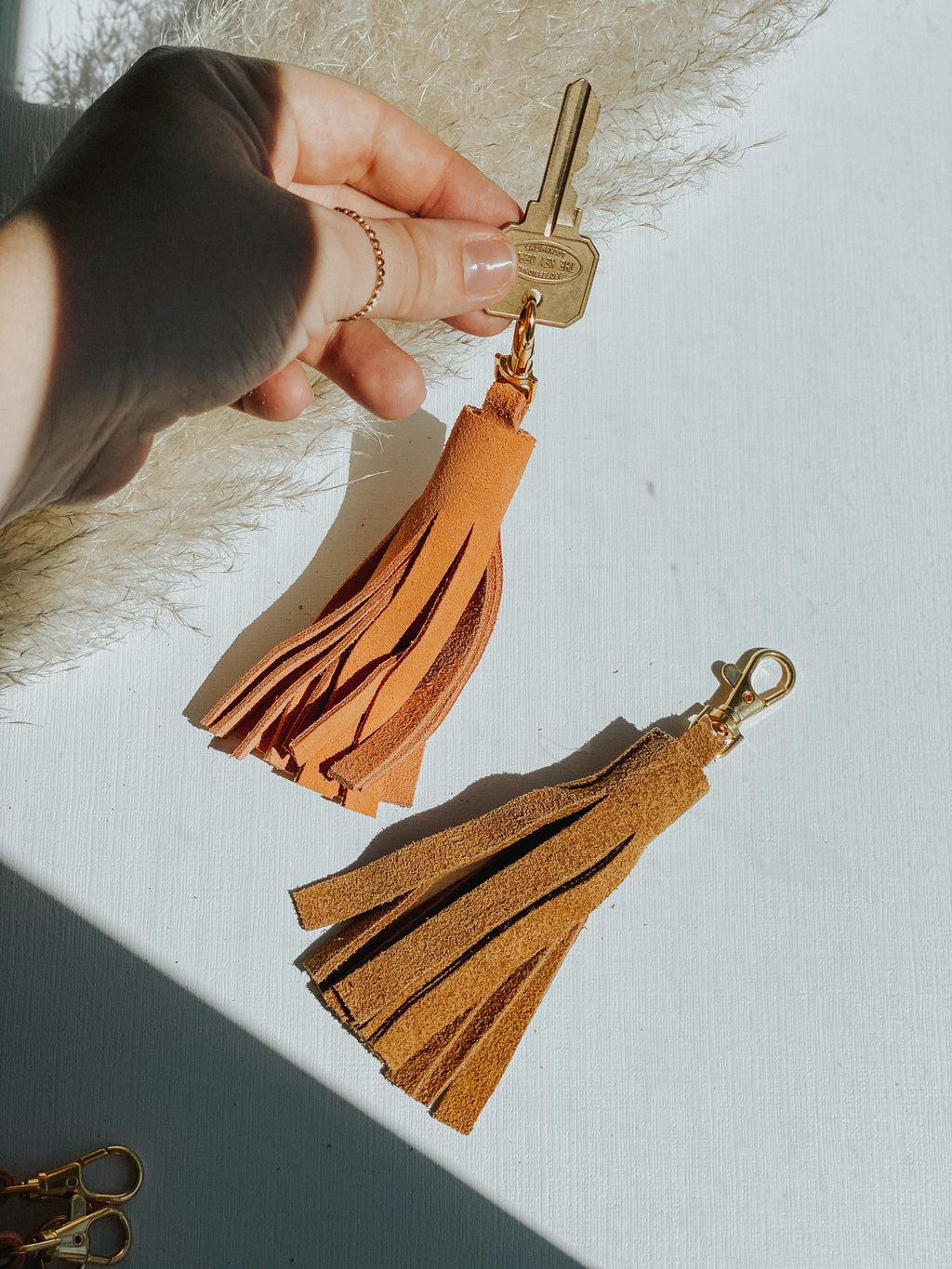 Suede Leather Keychains