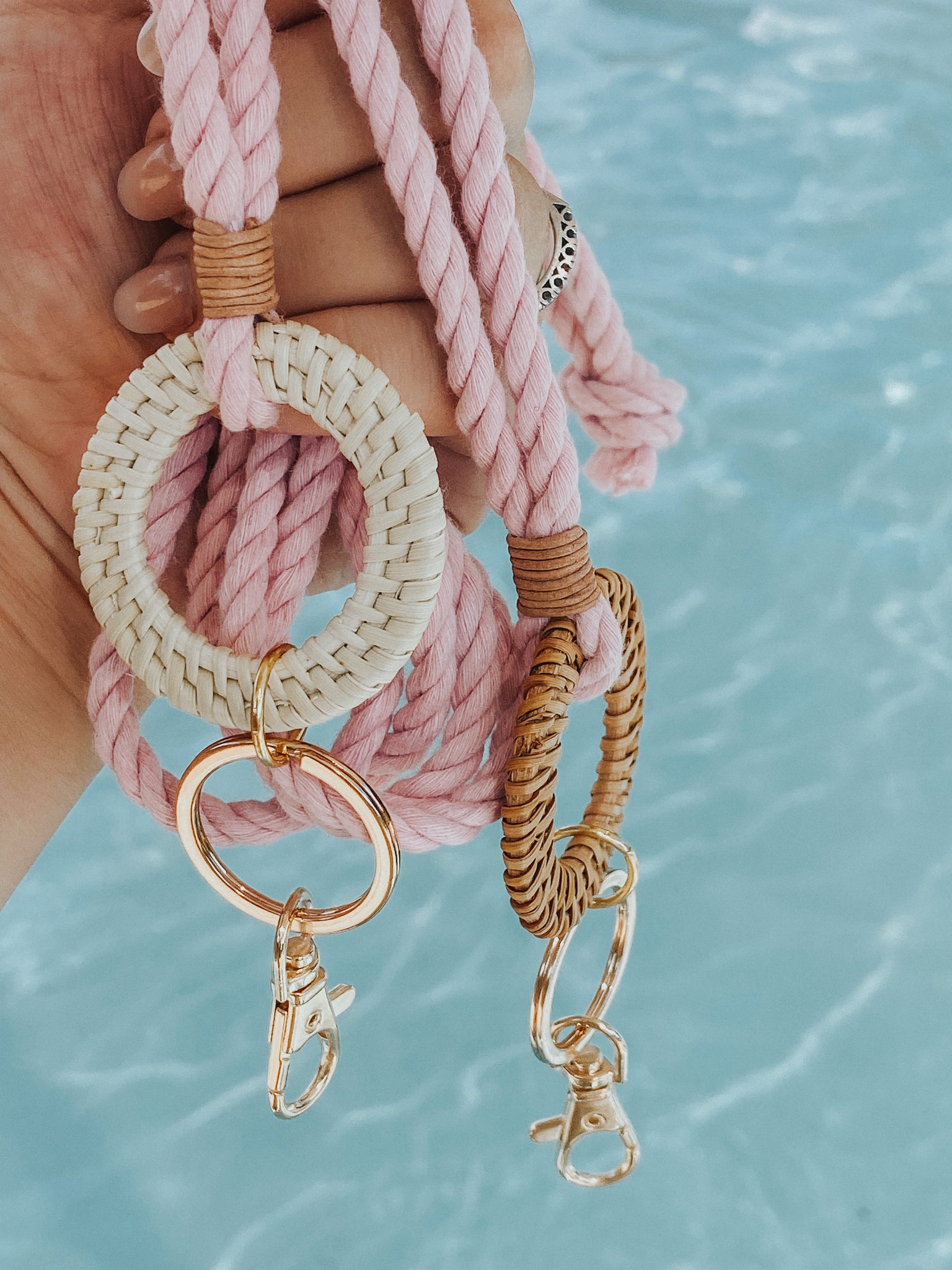 NEW COLORS Rattan Keychain Lanyards
