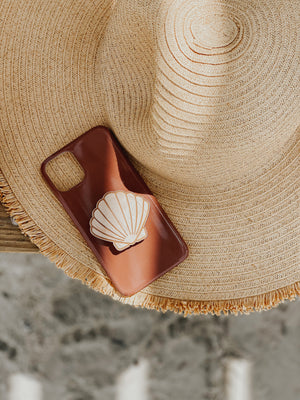 Wood Seashell Phone Grip